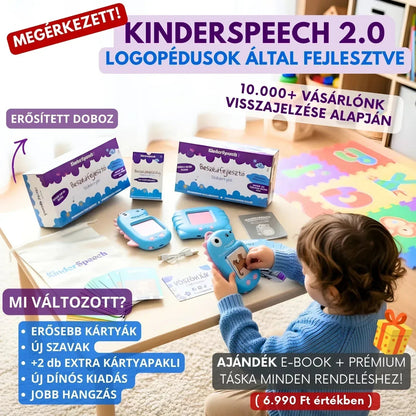 KinderSpeech beszédfejlesztő játék gyerekeknek, interaktív oktatás és játékos tanulás az asztalon