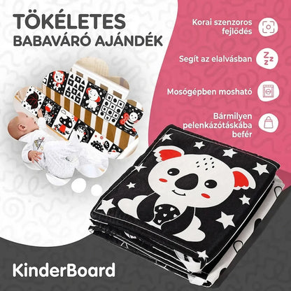 KinderBoard - Vizuális Észlelést Fejlesztő Kontrasztos Könyv (Újszülötteknek)