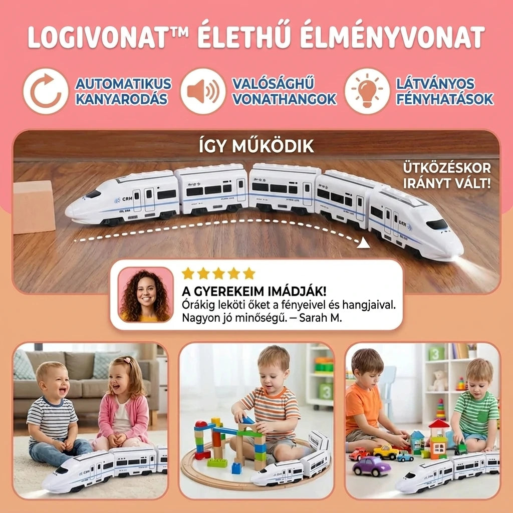 Logivonat™ - Élethű élményvonat fejlesztő játék