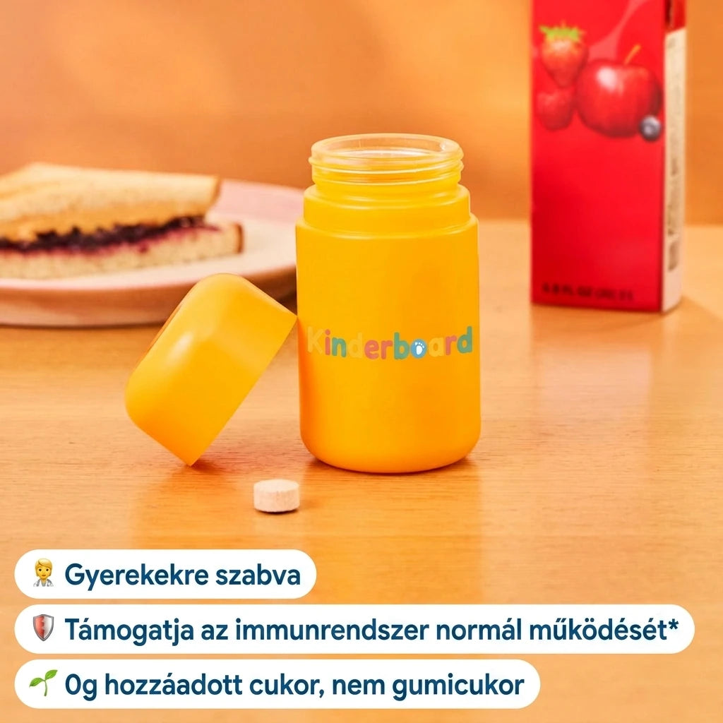 KinderProtect™ – Cukormentes Immuntámogató Rágótabletta Gyerekeknek